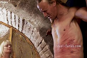 I uh, this cruel blonde milf whipped my cock so brutally in femdom session