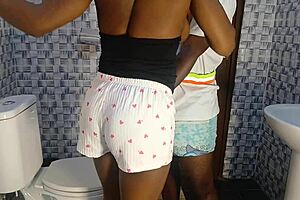 Plumber Pounds Tight Pussy of Client's 18YO Daughter in Quickie Bathroom Fuck