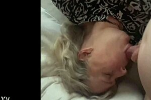 i-i'm chubby milf wife giving pov blowjob, swallowing cum, and orgasming hard