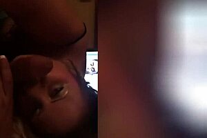 Isn't This Sexy Cougar Tempting You With Her Skilled Dick Sucking in POV?