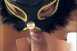 My neighbor just came all over my face during our homemade session! 😈