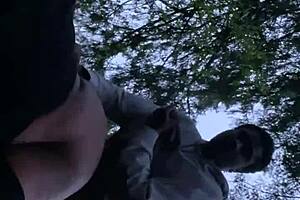 sexy bbw takes sunset backshots deep in the forest