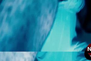 How does this ebony girl handle the wildest doggystyle pounding with squirting orgasms?