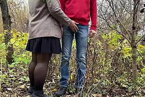 Fat mother in law dominates with hairy big ass and chubby fetish pissing outdoors in pantyhose