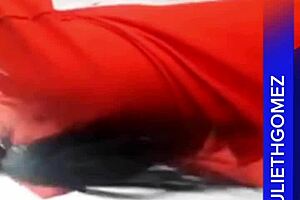 Pregnant Colombian Milf Yulieth Gomez Flashes Big Ass In See Through Lingerie While Bathing And Spanking Girlfriend