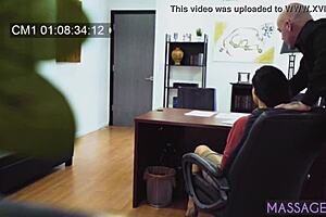 Big tits mature gets wet pussy fingered passionately before sucking big cock in lingerie