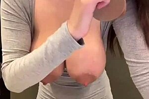 Why Does My Stepmom With Naked Milk Tits Suck Cock While Masturbating Pussy? She Uses Dildo Too!