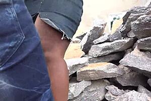 Step bro Michelle Martinez gets fucked doggystyle outdoors by his big cock in this hot amateur clip.