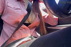 Italian Big Tits Milf Artemisia Love Car Ride Flashing Big Boobs