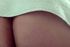 Curvy Latina Maid Teasing in Bathroom with Big Natural Tits and Ripped Clothes During Striptease