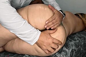 Boss Pays for Massaging His MILF Wife's Huge Curvy Ass