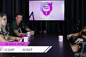 Val mineirinha shares compilation highlights from bora cast episode with bruna carlos on sheer red