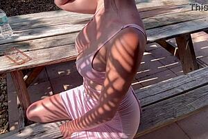 italian milf artemisia love flaunts perfect body outdoors in florida with smoke fetish 😏