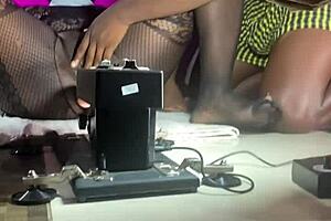 Pussy Machine Operator Squirts Hard with Huge Slutty Toy