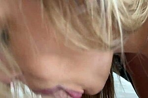 Sexy Pregnant Girl Swallows Cum