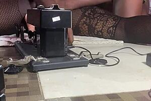 Pussy Machine Operator Squirts Hard with Huge Slutty Toy