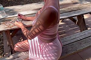 italian milf artemisia love flaunts perfect body outdoors in florida with smoke fetish 😏