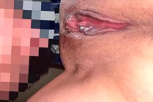 Amateur pink pussy close-up 193 days post-virginity