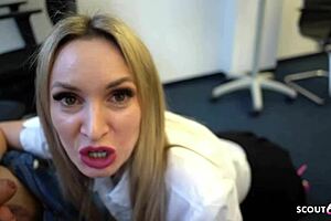 Boy films amateur threesome with huge cock german teacher and teen in classroom for taboo austrian roleplay