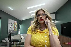 Blonde with huge tits cheats on husband