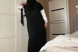 Stepmom, why show your pantyhose in hijab to stepson like that?