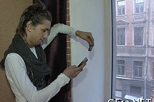 Man Sits And Stares At Alluring Wet Pussy Encounter