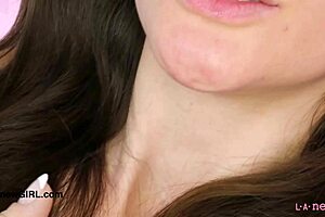 In a cozy casting session on the sofa, the fresh-faced fashion gem slowly unveils her petite figure. Her stunning teen allure shines through the intimate photoshoot interview.