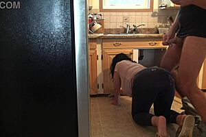 Turkish stepmom almost caught me masturbating and cumming on her big ass!