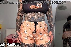 I tried on sexy sleep wear in the bedroom with my huge tits and curvy big ass exposed