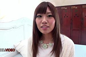 Chisa Hoshino, the hardcore teen, takes deep thrusts in her shaved pussy during intense Japanese action.