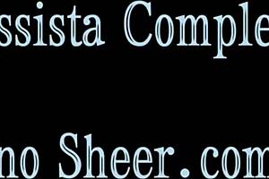 prostitute takes huge cum load in hairy pussy after natural tits massage and deepthroat