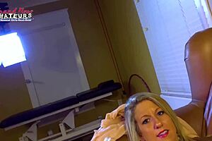 hey, check out this blonde hottie anya fingering her wet shaved pussy and riding a dildo till she cums 😈💦