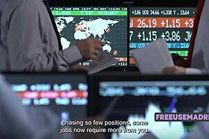 hey, in the market imitating life, bent over during a bull run... freeusemadre, we're doing threesome with cougar in stockings and shaved pussy on the street!