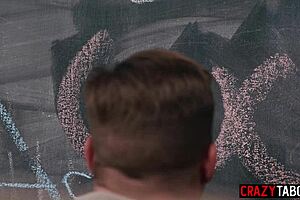 Horny Teachers Pound Naughty Colleague In Wild Classroom Threesome