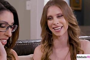 The lesbian MILF spanked her stepdaughter. Then she proceeded to lick her ass thoroughly.