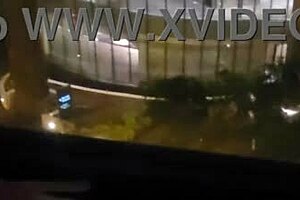 Masturbating in Public in Front of Hotel Window