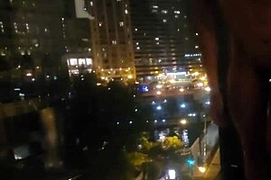 Masturbating in Public in Front of Hotel Window