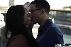 Making me watch you fuck the teen neighbor with blowjob and deepthroat through the window