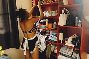 Hey, check out this maid getting fucked raw in the ass without any lubricants.