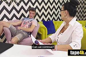 Big Natural Tits Teacher Gilf Gets Lesson In Dark