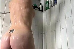 oh man this shower masturbation feels so good with my natural tits and wet pussy getting all worked up