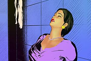 Step-Son Caught Step-Mother Masturbating In The Bathroom With Big Tits And Pussy