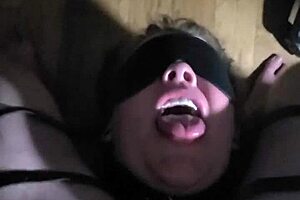 jerking off over face no cum while blindfolded and bound tight