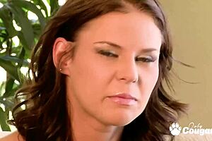 Taylor Russo gets an internal cock massage from her masseuse, with oiled shaved pussy and deepthroat 😍