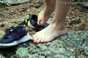 hot woman naked outdoor peeping fetish nude walk 👀