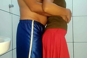 Are you fucking the big ass cleaner in the bathroom with interracial licking on her shaved pussy?