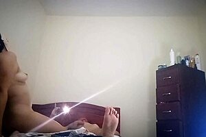 my stepmom loves sneaking into my room to play with her vagina on my dick like a horny slut real amateur homemade sex