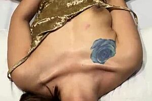 Asian slut gets double penetration with dick and dildo in close up