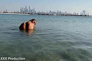 Why Does Monika Fox Swim Naked And Stroll Along Beach?