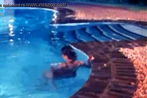 Why Does This Unmarried Hot Couple Indulge in Sexy Mature Fun at the Swim Pool?